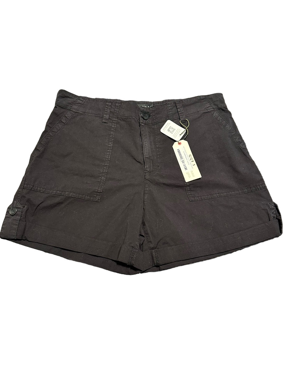 NWT Sanctuary Switchback Cuffed Cargo Shorts Worn Black Size 29